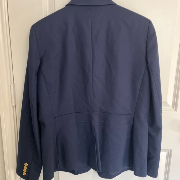 VTG LRL Ralph Lauren Womens Blazer Navy Crest & Crown Cotton Jacket Sz 12 Y2K - Picture 7 of 12